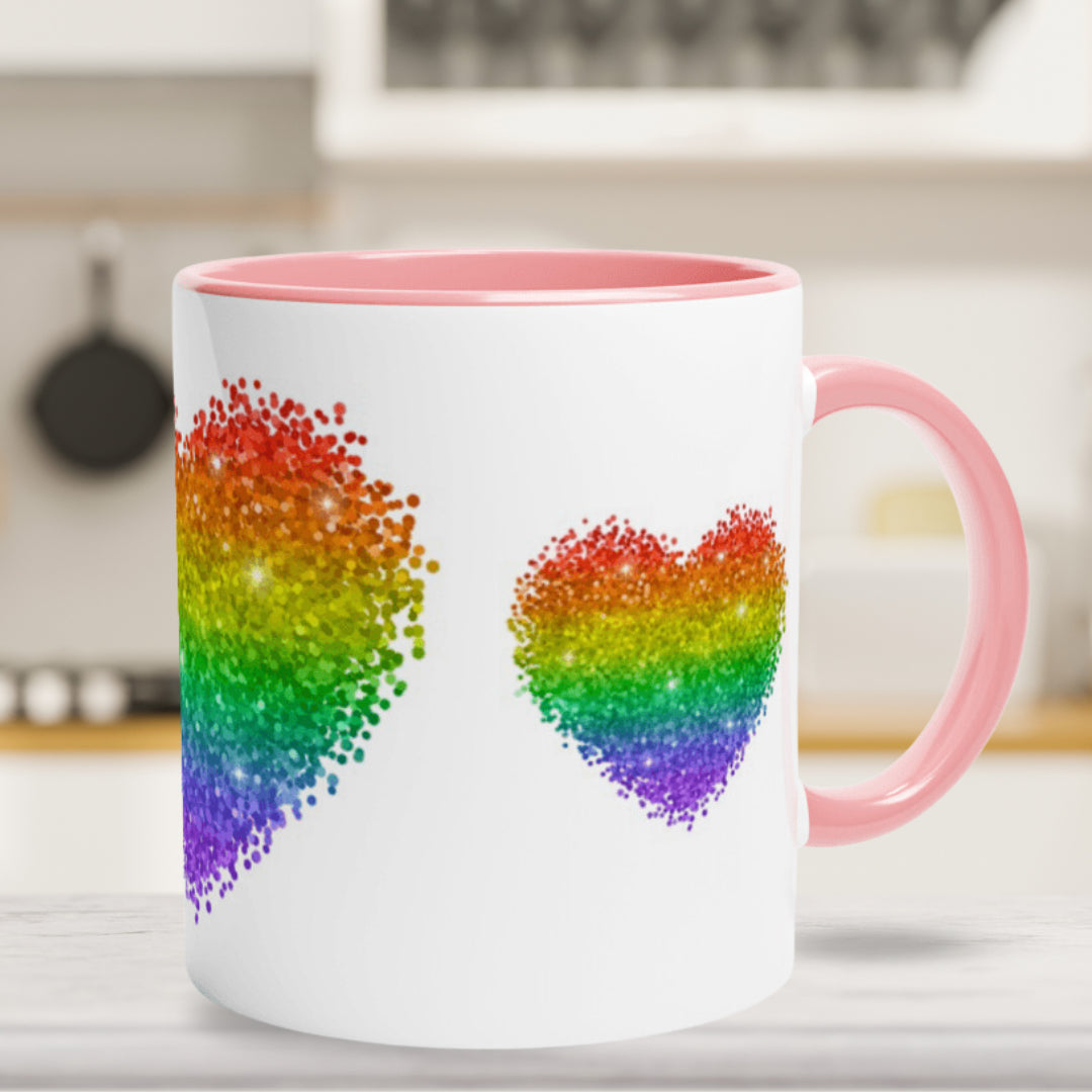 Mug - Glitter Heart Mug - LGBTQIA+ Queer