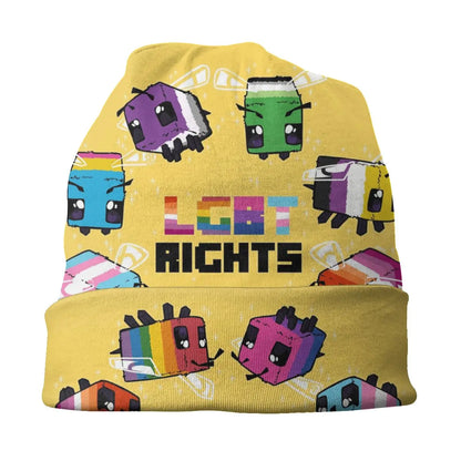 LGBTQIA+ Queer LGBT Rights Box Bees Skullies Beanie Cap