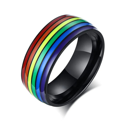 Ring - LGBTQIA+ Rainbow Lines Pride Rings