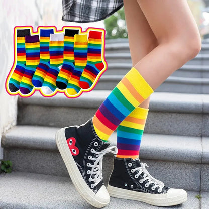 Socks - LGBTQIA+ Queer Rainbow Pride Stripe Socks