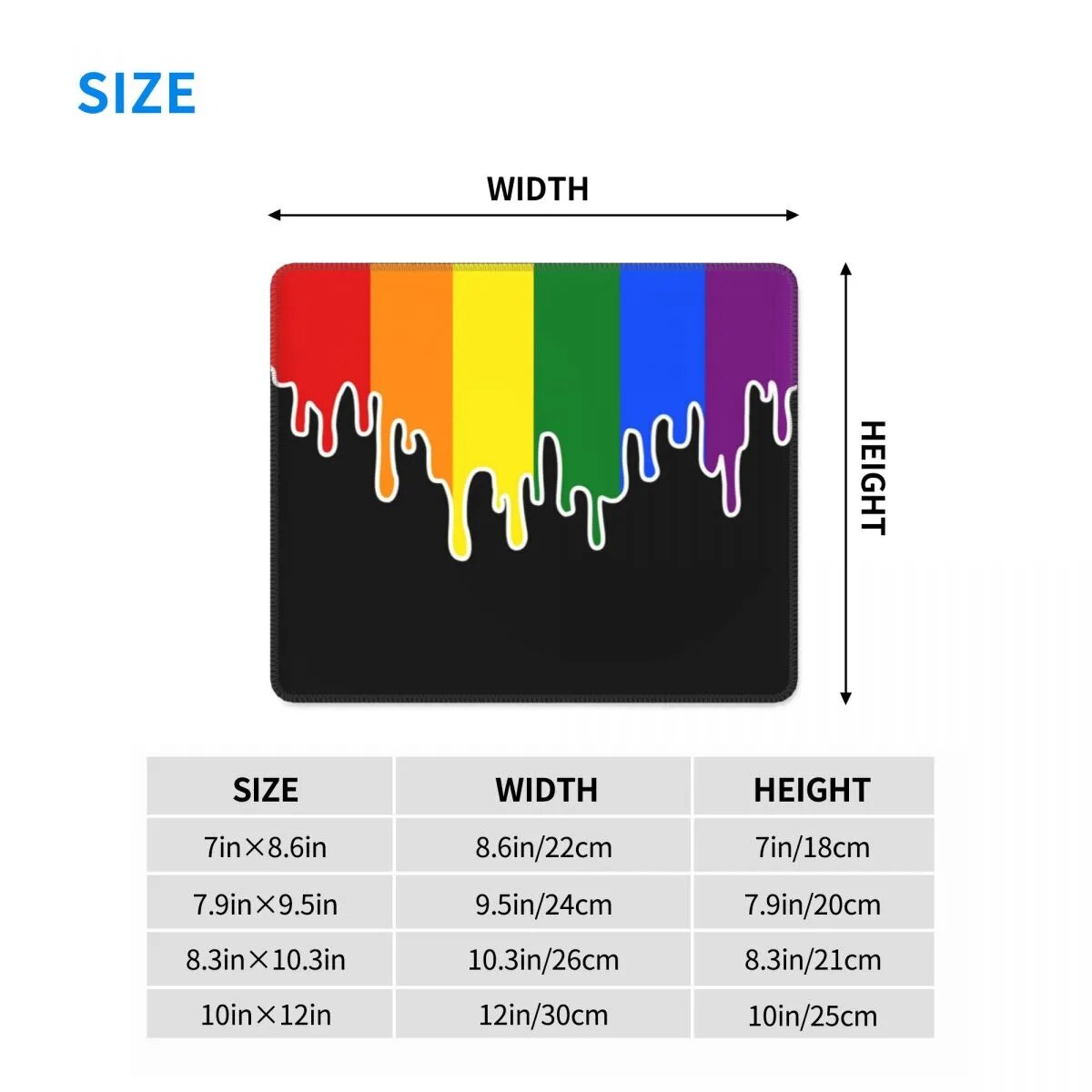 Mouse Pad - LGBT Pride Flag Drip Mouse Pad