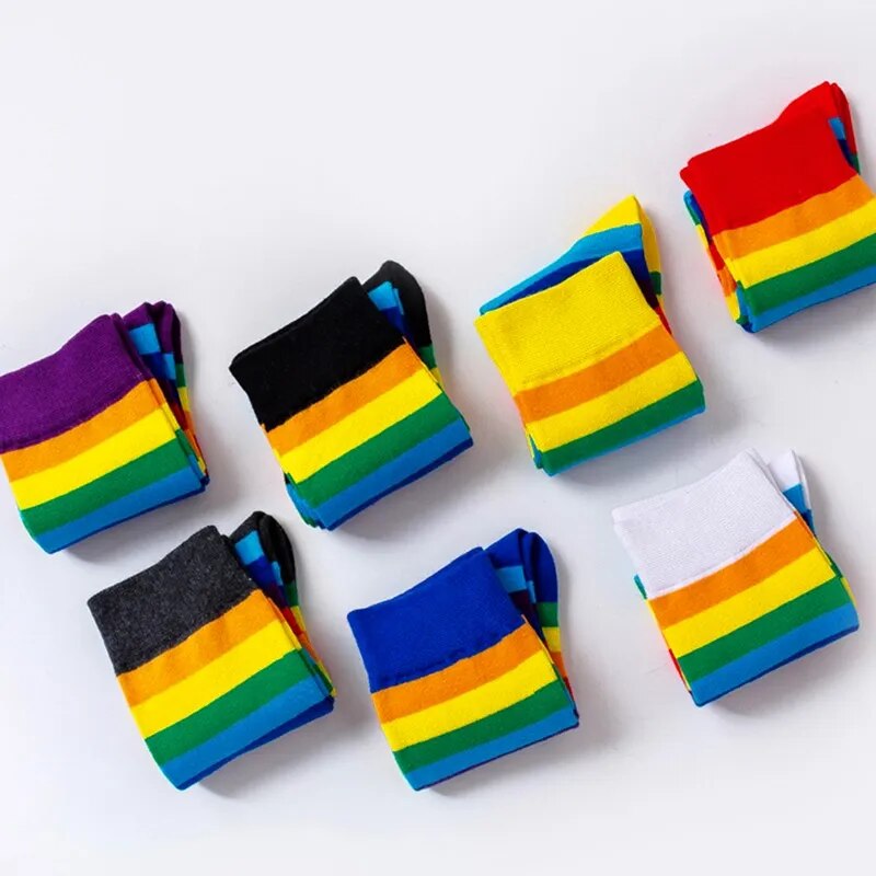 Socks - LGBTQIA+ Queer Rainbow Pride Stripe Socks