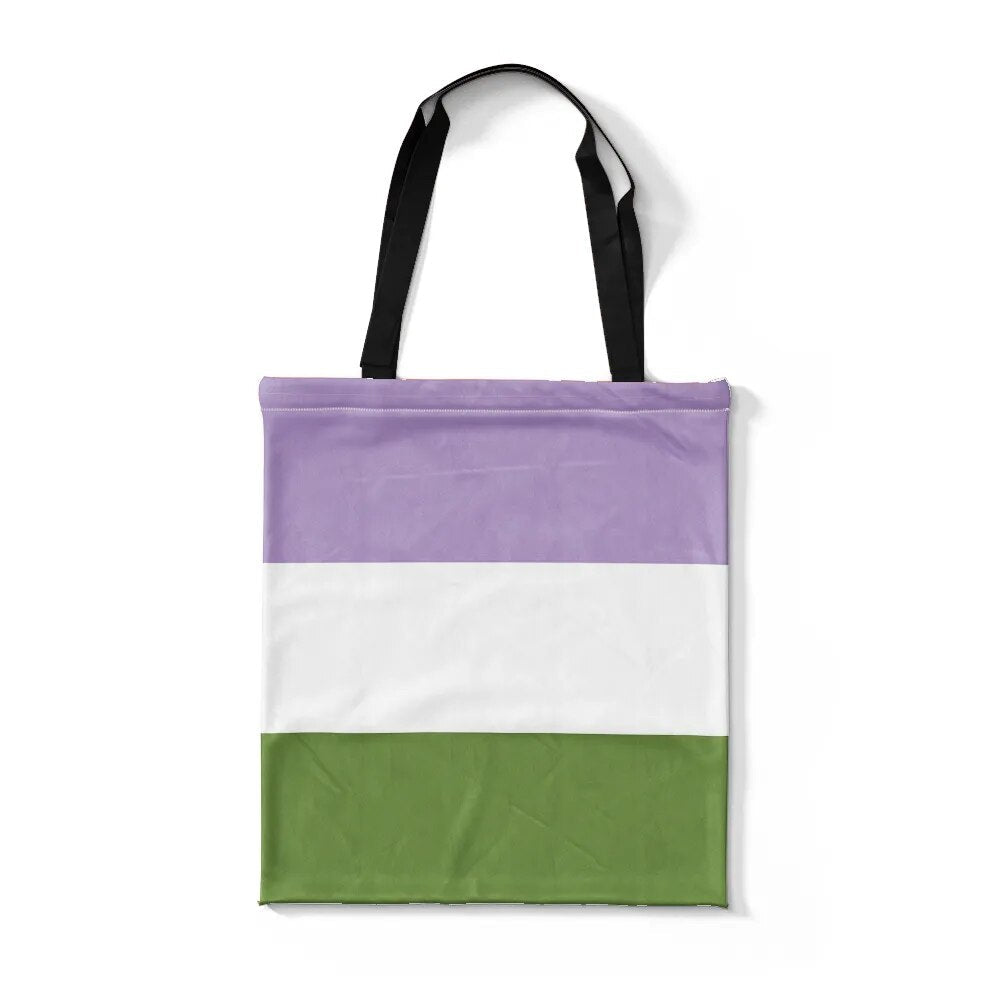 Tote Bags - LGBTQIA+ Queer Flag Shopper Tote Bags