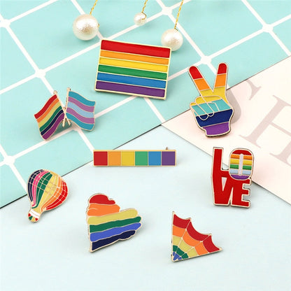 Enamel Pins - LGBTQIA+ Queer Pride Rainbow Pin Badges 