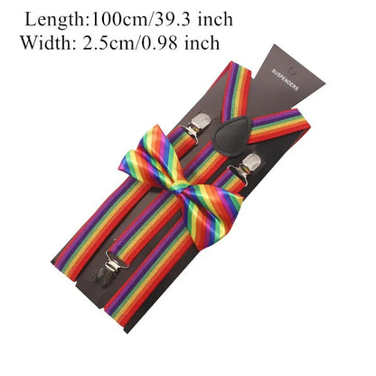 Suspenders - LGBTQIA+ Queer Clip-on Rainbow Pride Suspenders