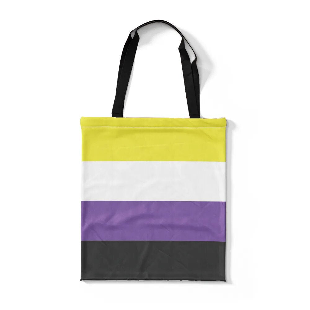 Tote Bags - LGBTQIA+ Queer Flag Shopper Tote Bags