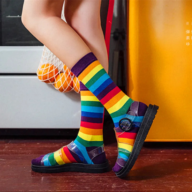 Socks - LGBTQIA+ Queer Rainbow Pride Stripe Socks