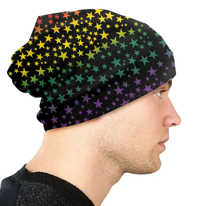 LGBTQIA+ Queer Pride Rainbow Stars Skullies Beanie Cap