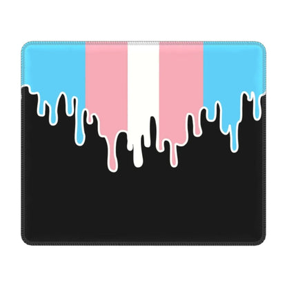 Mouse Pad - Trans Pride Flag Drip Mouse Pad