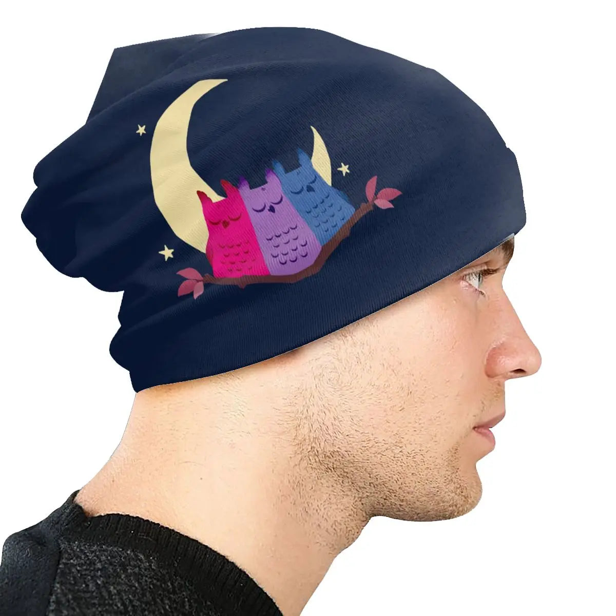 LGBTQIA+ Queer Bisexual Owls Skullies Beanie Cap