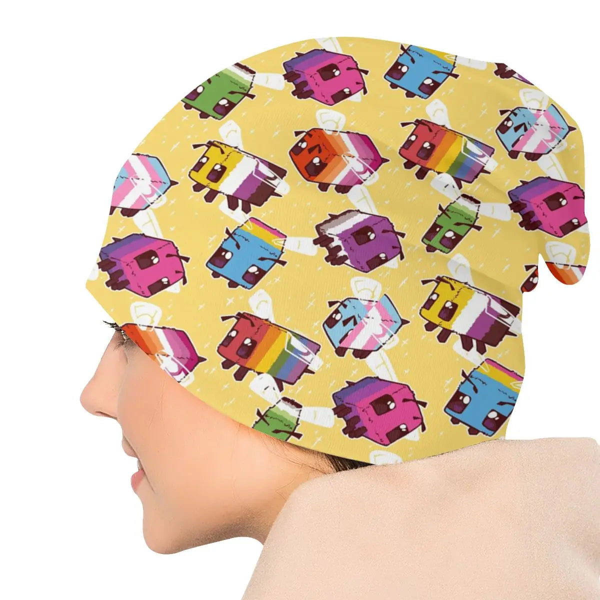 LGBTQIA+ Queer Busy Box Bees Skullies Beanie Cap