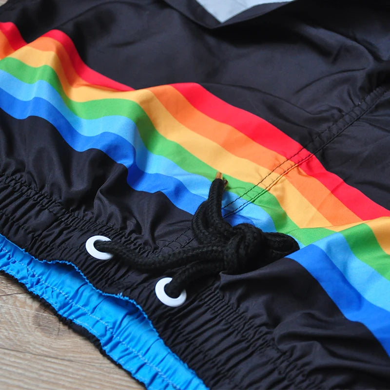 LGBTQIA+ Queer Pride Stripe Gym Shorts