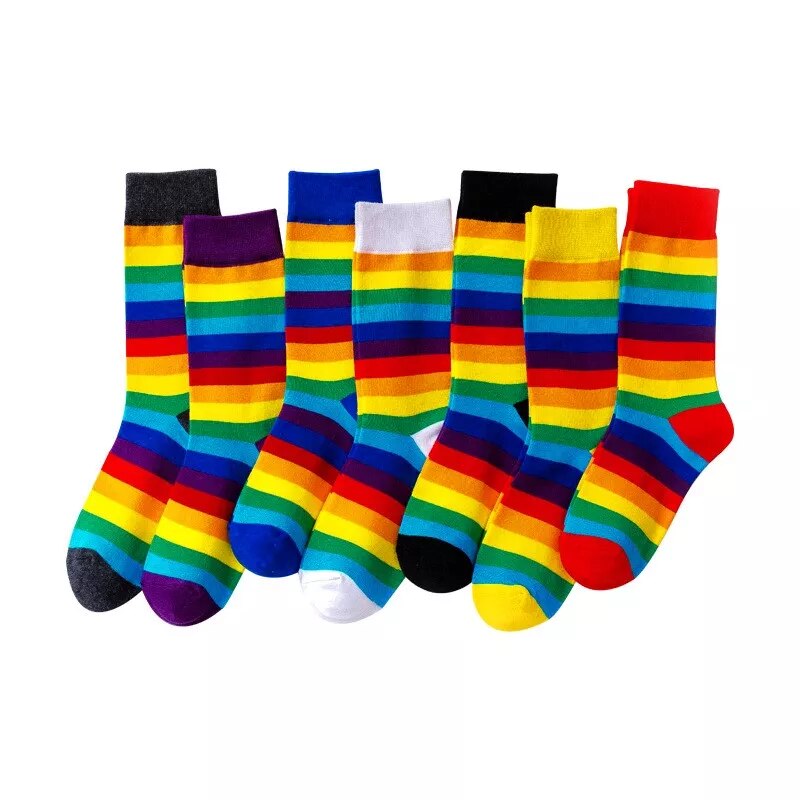 Socks - LGBTQIA+ Queer Rainbow Pride Stripe Socks