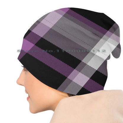 LGBTQIA+ Queer Ace Tartan Pride  Skullies Beanie Cap