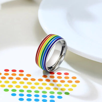 Ring - LGBTQIA+ Rainbow Lines Pride Rings