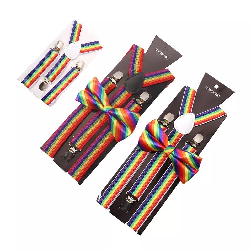 Suspenders - LGBTQIA+ Queer Clip-on Rainbow Pride Suspenders