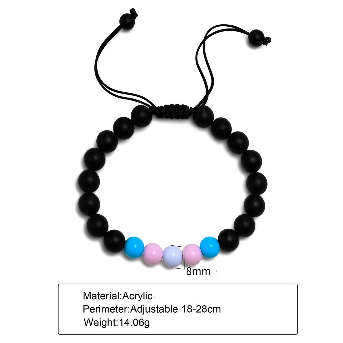 Bracelet - Transgender Pride Bead Bracelet