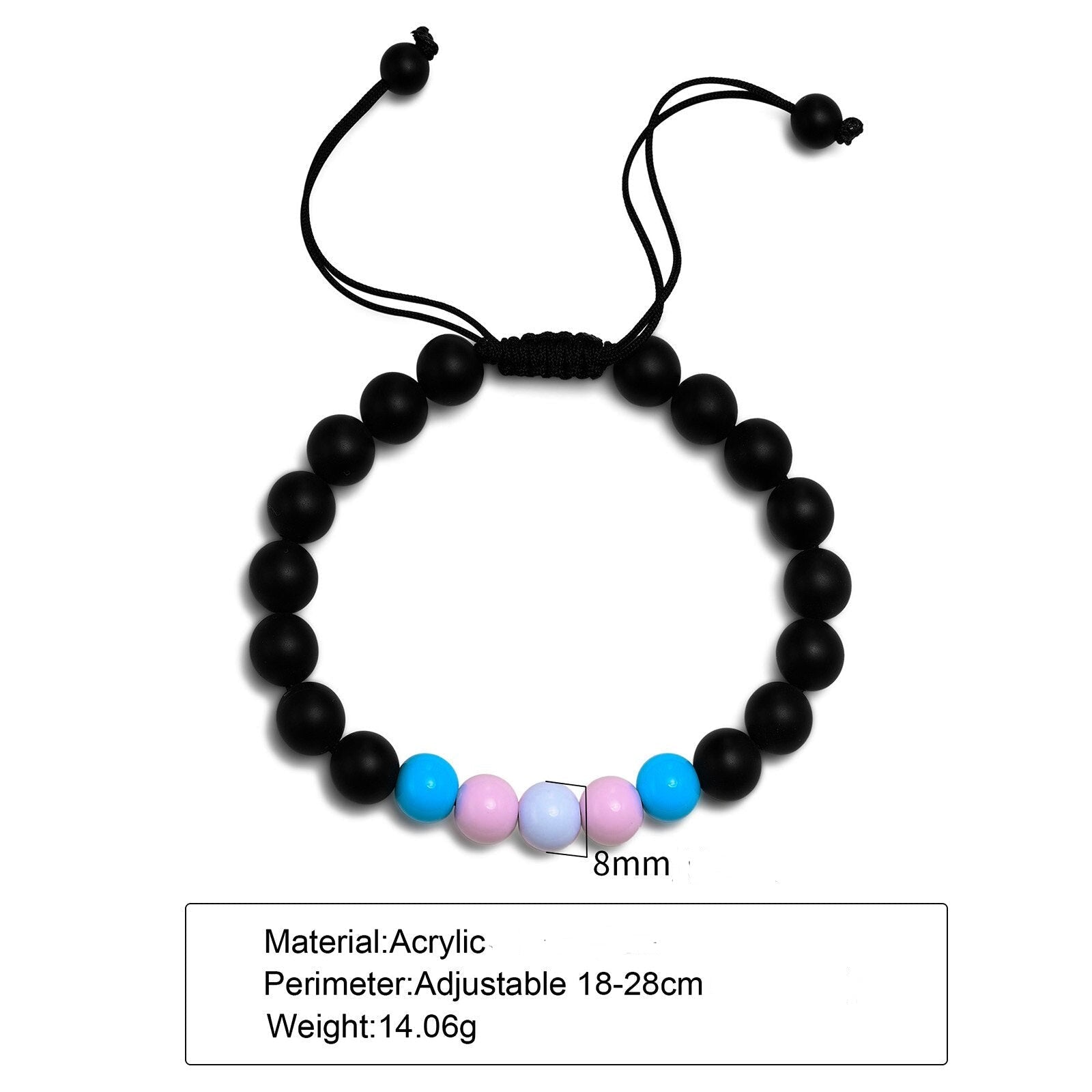 Bracelet - Transgender Pride Bead Bracelet