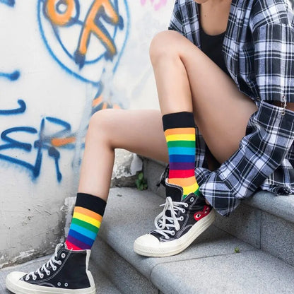 Socks - LGBTQIA+ Queer Rainbow Pride Stripe Socks