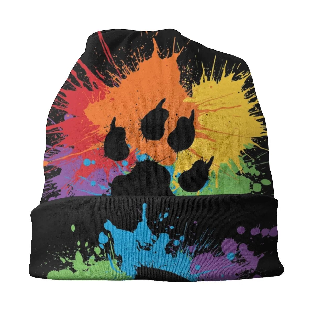 Hats - LGBTQIA+ Rainbow Pride Paw Skullies Beanie Cap