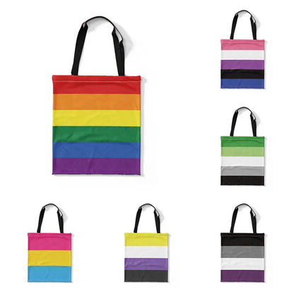 Tote Bags - LGBTQIA+ Queer Flag Shopper Tote Bags