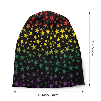 LGBTQIA+ Queer Pride Rainbow Stars Skullies Beanie Cap