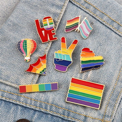 Enamel Pins - LGBTQIA+ Queer Pride Rainbow Pin Badges 