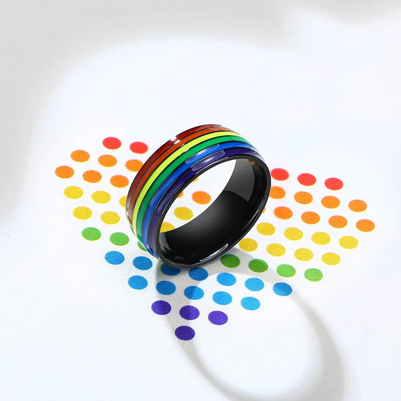 Ring - LGBTQIA+ Rainbow Lines Pride Rings