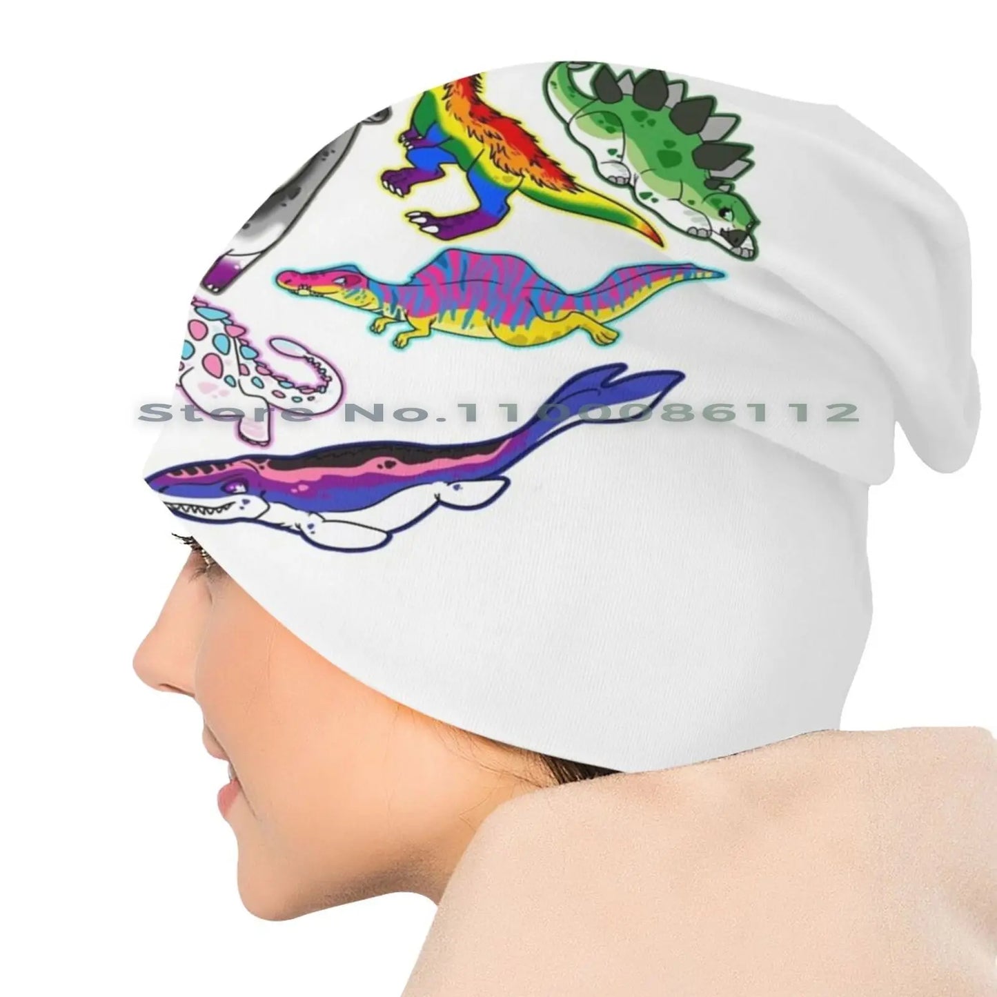 LGBTQIA+ Queer Pride Dinosaurs Skullies Beanie Cap