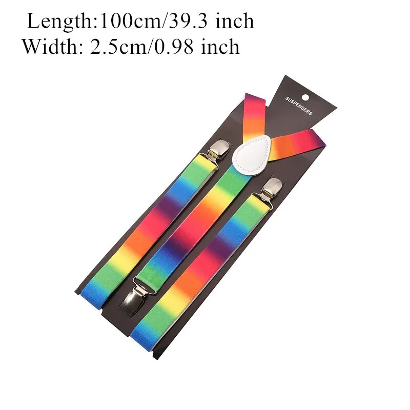 Suspenders - LGBTQIA+ Queer Clip-on Rainbow Pride Suspenders