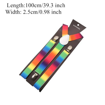 Suspenders - LGBTQIA+ Queer Clip-on Rainbow Pride Suspenders