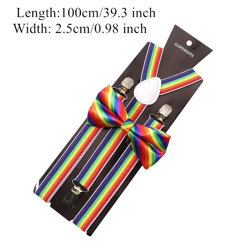 Suspenders - LGBTQIA+ Queer Clip-on Rainbow Pride Suspenders