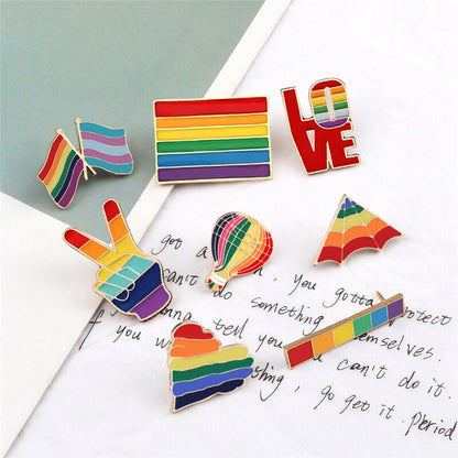 Enamel Pins - LGBTQIA+ Queer Pride Rainbow Pin Badges 