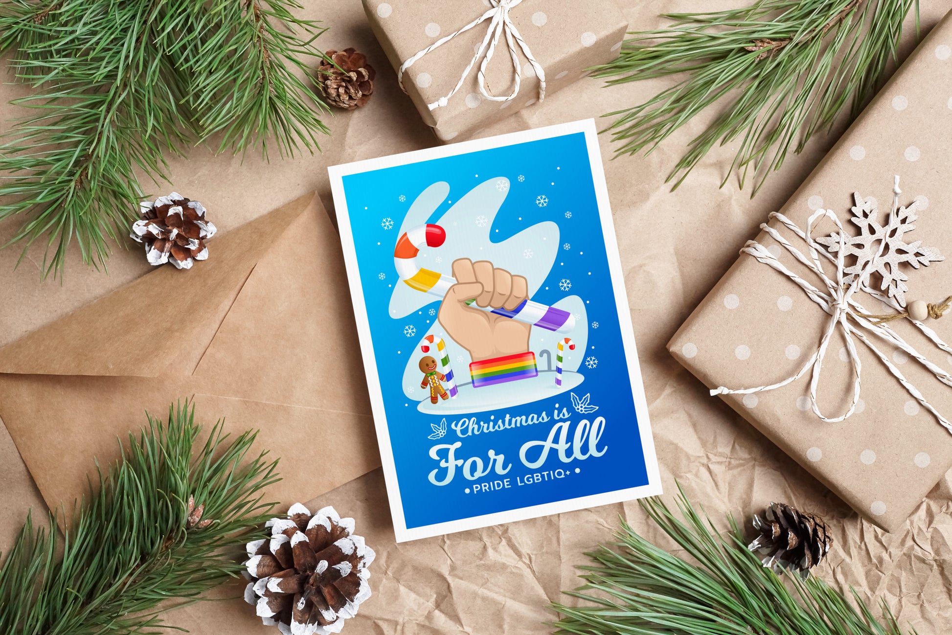 Christmas For All - LGBTQIA+ Queer Greeting Card