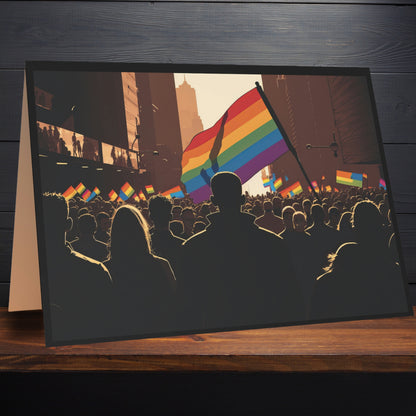 Blank Greeting Card - Intimate Crowd - LGBTQIA+ Queer Pride Blank Greeting Card