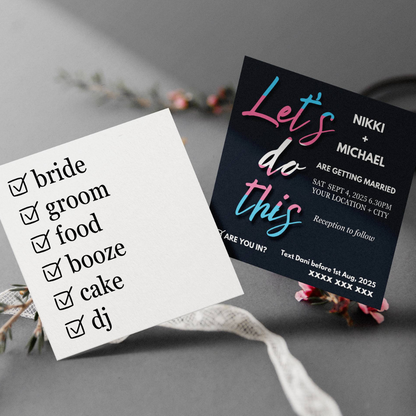 LGBTQIA+ Queer Let's Do This - Wedding Invitations