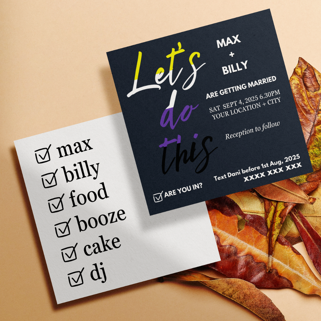 LGBTQIA+ Queer Let's Do This - Wedding Invitations