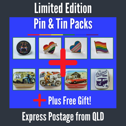 Enamel Pins - Limited Edition LGBTQIA+ Queer Pin & Tin Packs With FREE GIFT