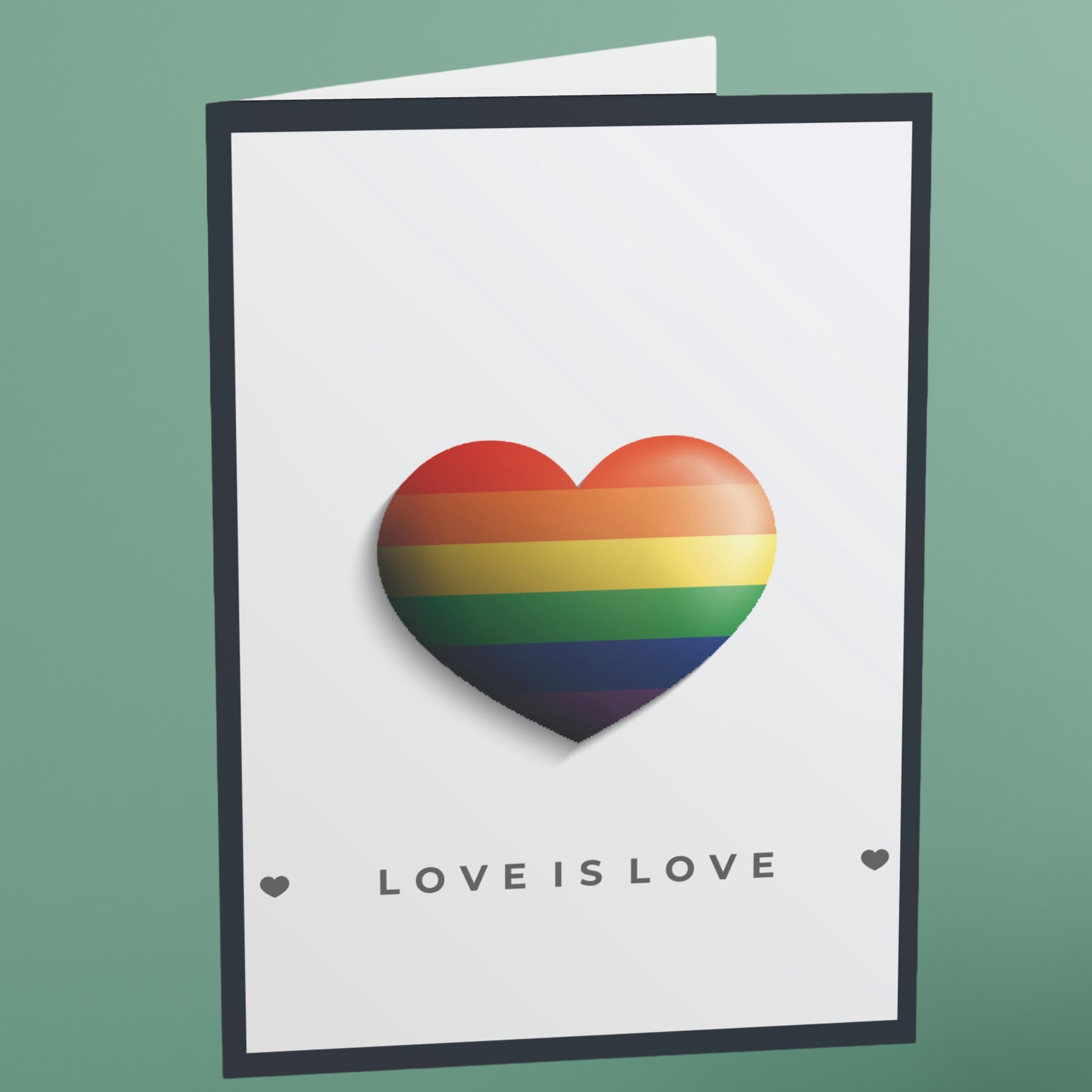 Blank Greeting Card - Love Is Love - LGBTQIA+ Queer Pride Blank Greeting Card