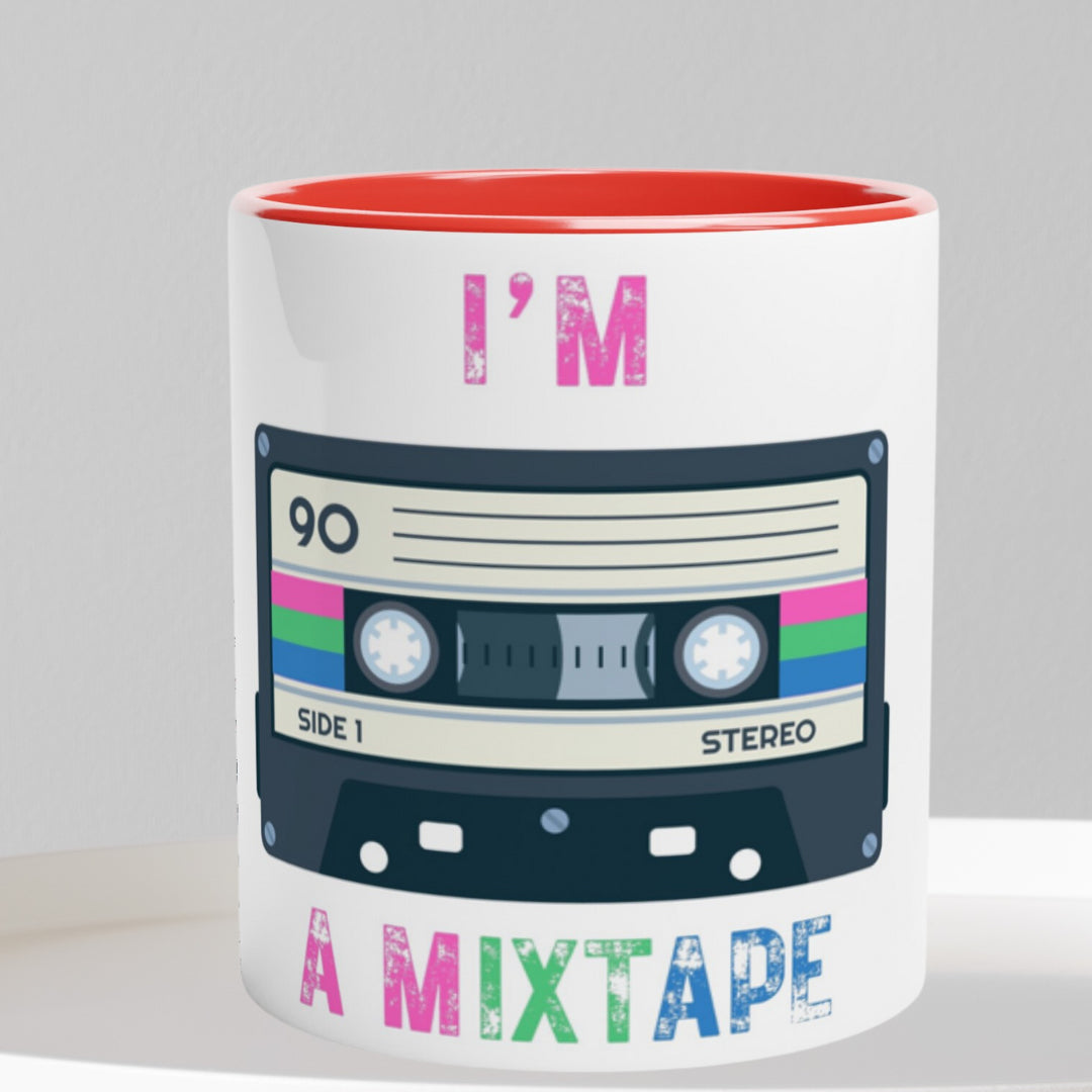 Mug - Mixtape Polysexual Pride 11oz Ceramic Mug With Color Inside