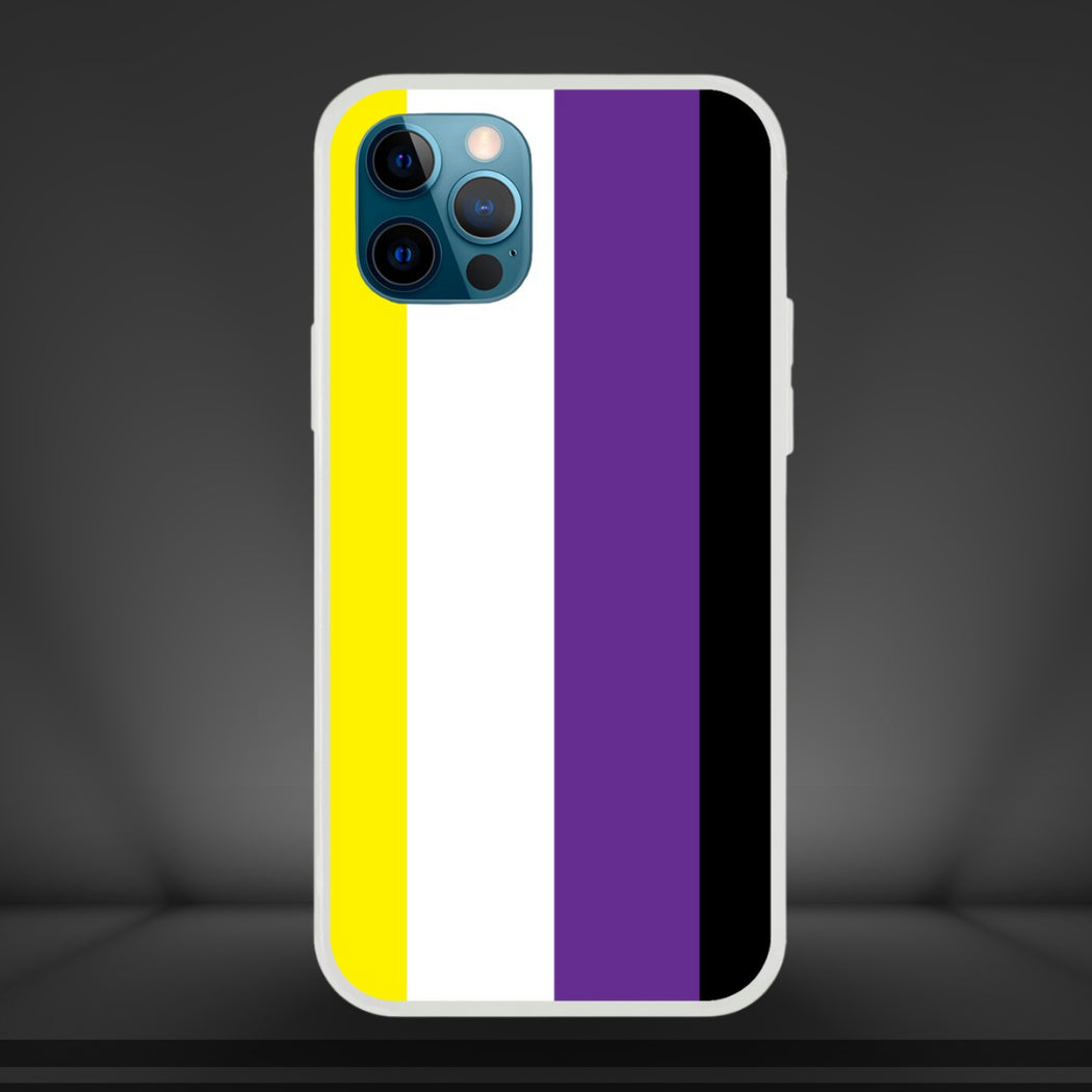 Mobile Phone Case - Non-Binary Flag Flexi Phone Case - LGBTQIA+ Queer