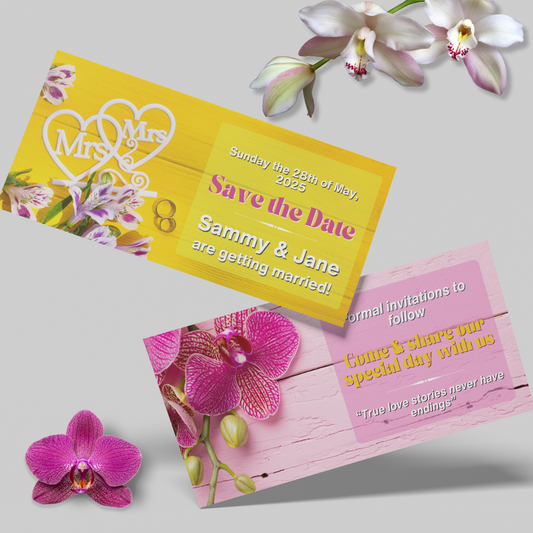 LGBTQIA+ Queer Orchid Bloom - Save the Date Cards