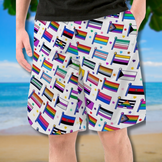 LGBTQIA+ Queer Pride Flag Boardshorts