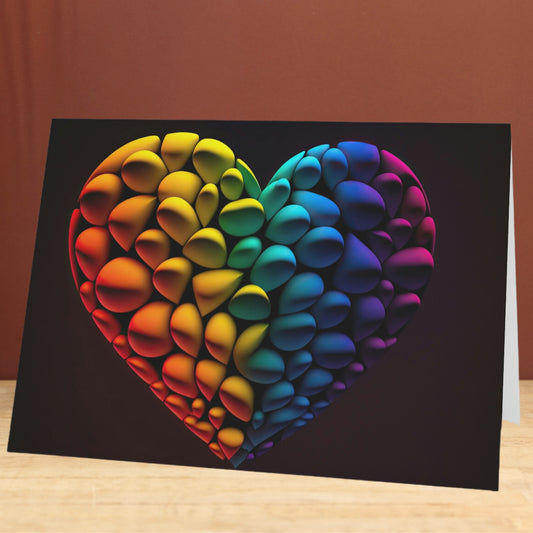 Paper Products - Pride Popping Pieces  - LGBTQIA+ Queer Pride Blank Greeting Card