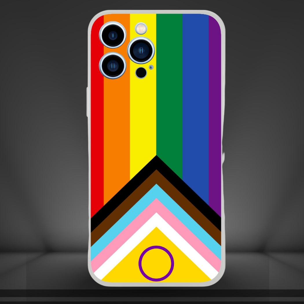 Mobile Phone Case - Progressive Pride Flag Flexi Phone Case - LGBTQIA+ Queer