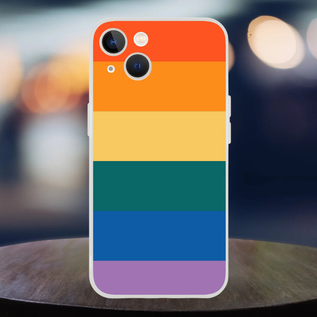 Mobile Phone Case - Retro Flag Flexi Phone Case - LGBTQIA+ Queer