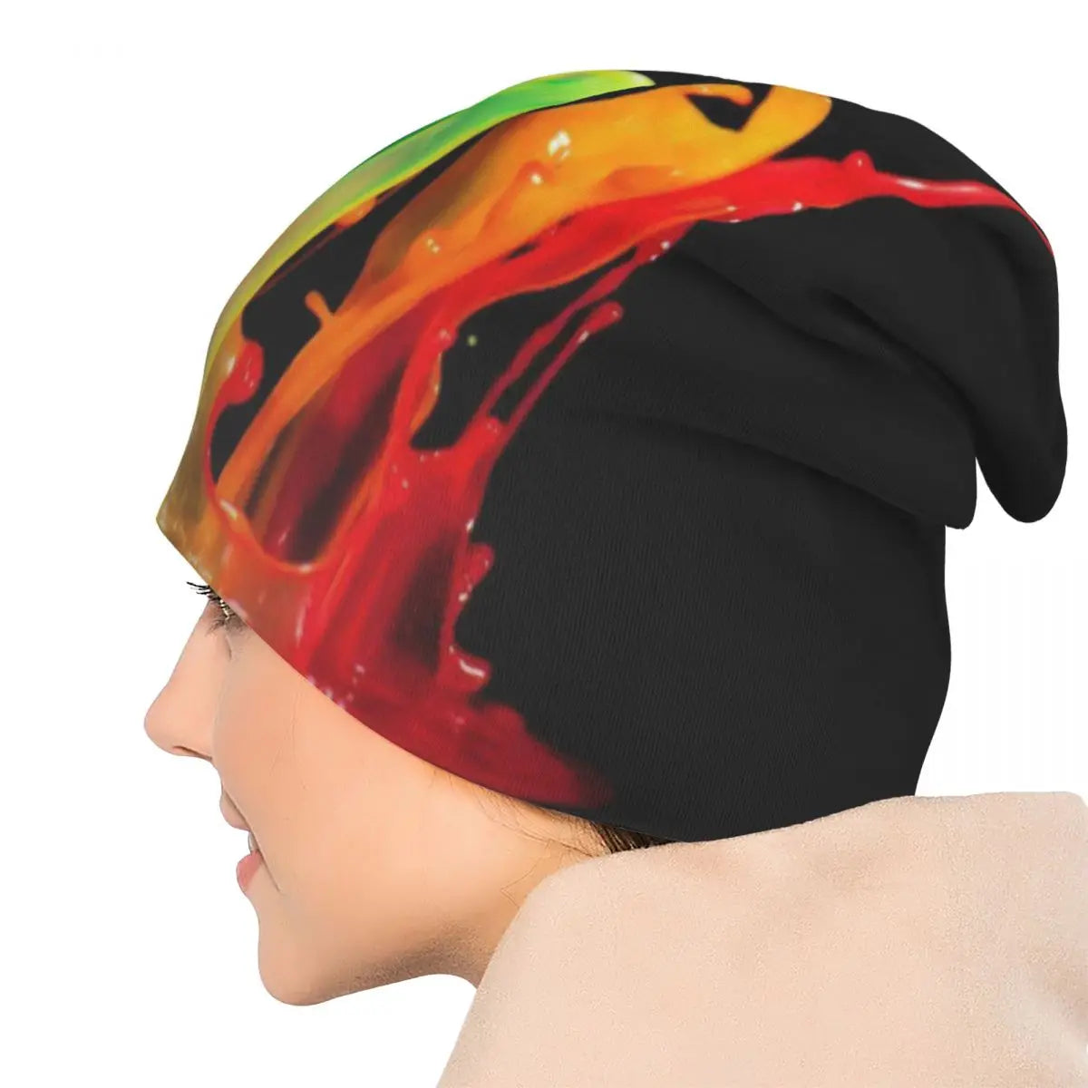 LGBTQIA+ Queer Pride Paint Splash Skullies Beanie Cap