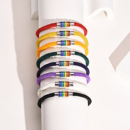 Bracelet - Rainbow Pride Rope Bracelets