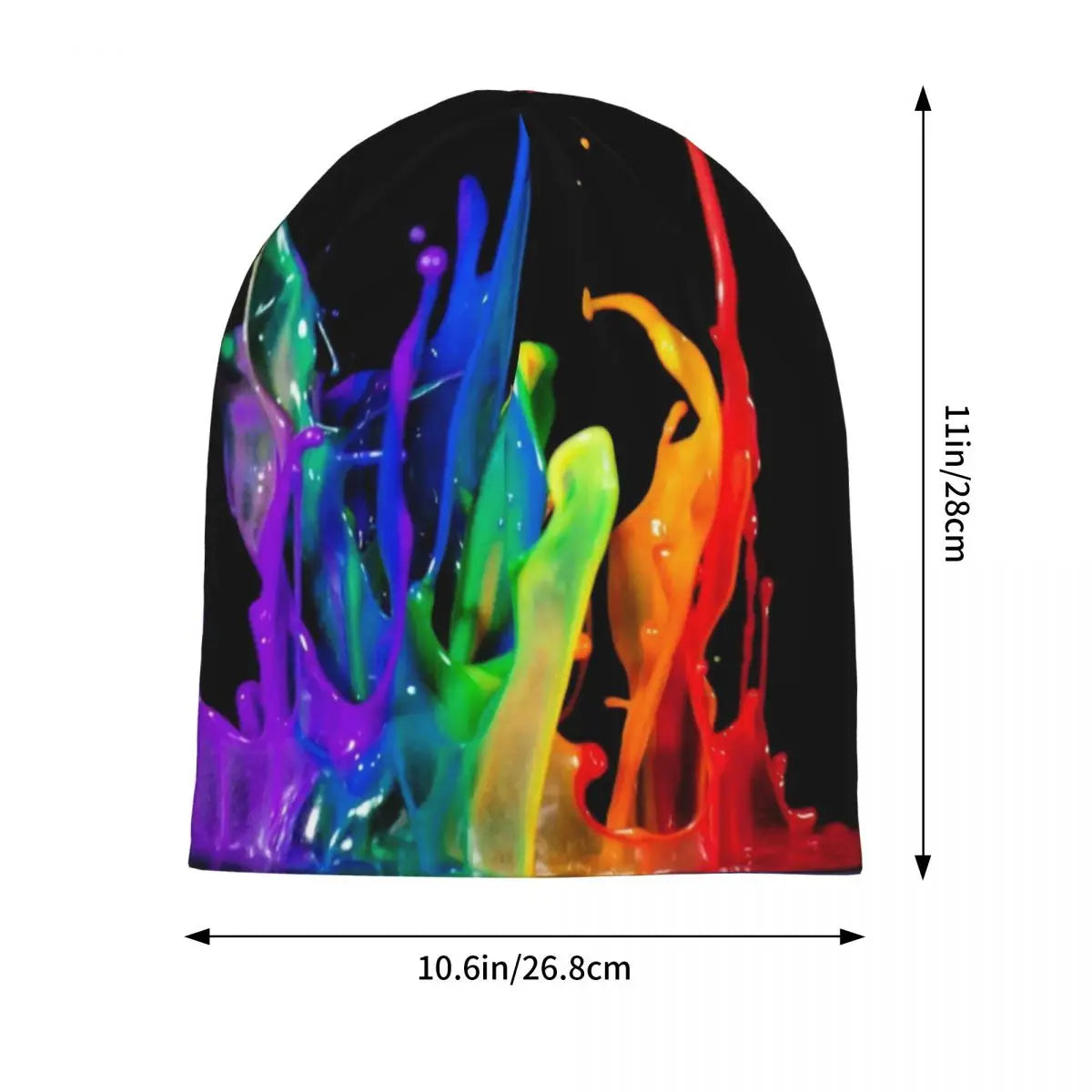 LGBTQIA+ Queer Pride Paint Splash Skullies Beanie Cap