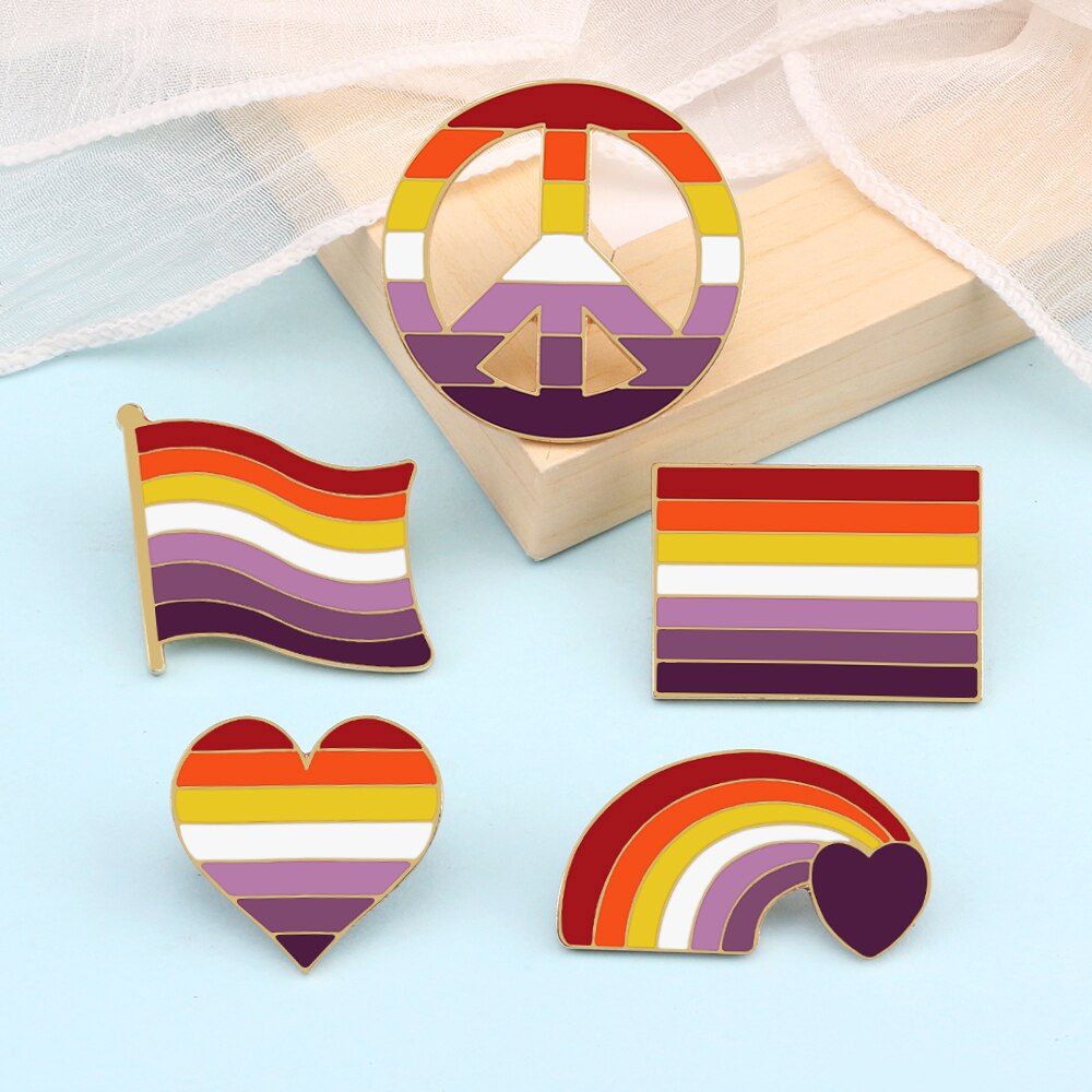 Enamel Pins - LGBTQIA+ Queer Pride Lesbian Pin Badges 